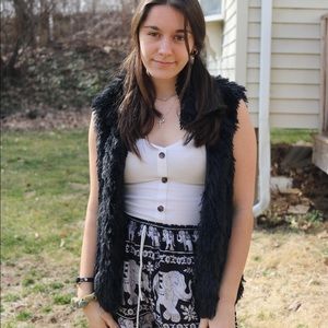 Fluffy vest
